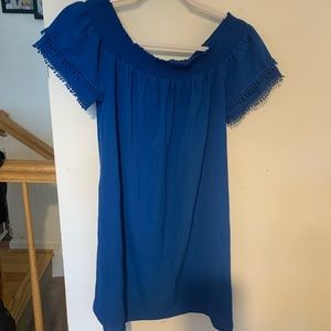 Royal blue short sleeve dress